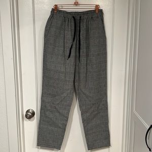 NWOT Glen plaid drawstring pants